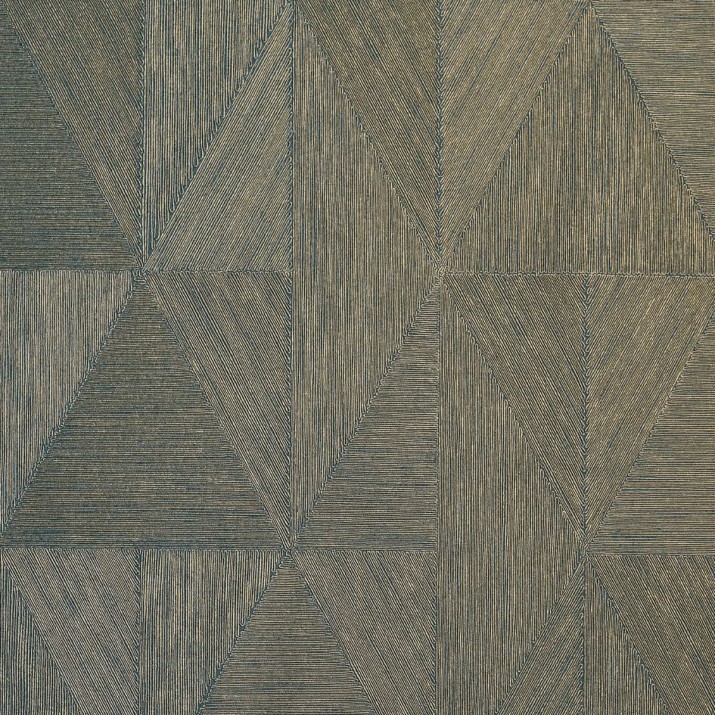 Papier Peint Vinyle sur Intissé Parangon Émeraude/ Doré – Textures Métalliques de Casamance - réf. 75771120