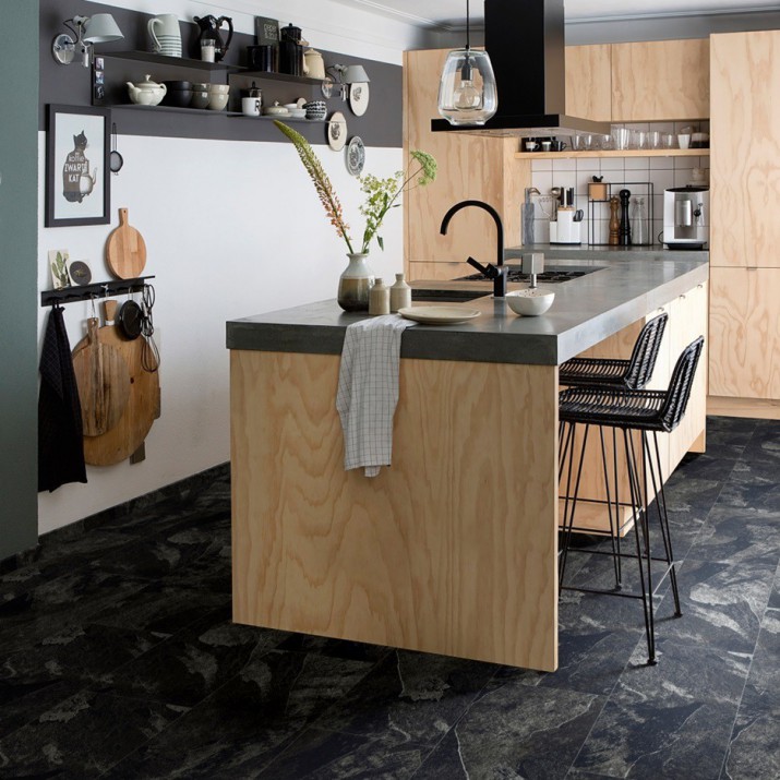Dalles Vinyles - A coller - Moduleo Roots 55 - EIR 70998 Mustang slate - 98,6 x 49,3 cm